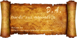 Darázsi Adeodát névjegykártya